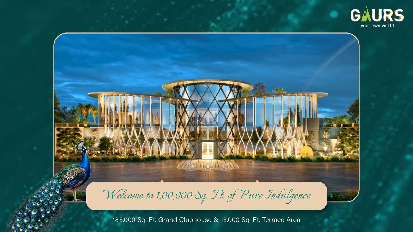 Gaur Plume Grand Clubhouse exterior — developer brochure render